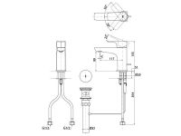Смеситель для раковины TOTO GE TLG07301R схема 2