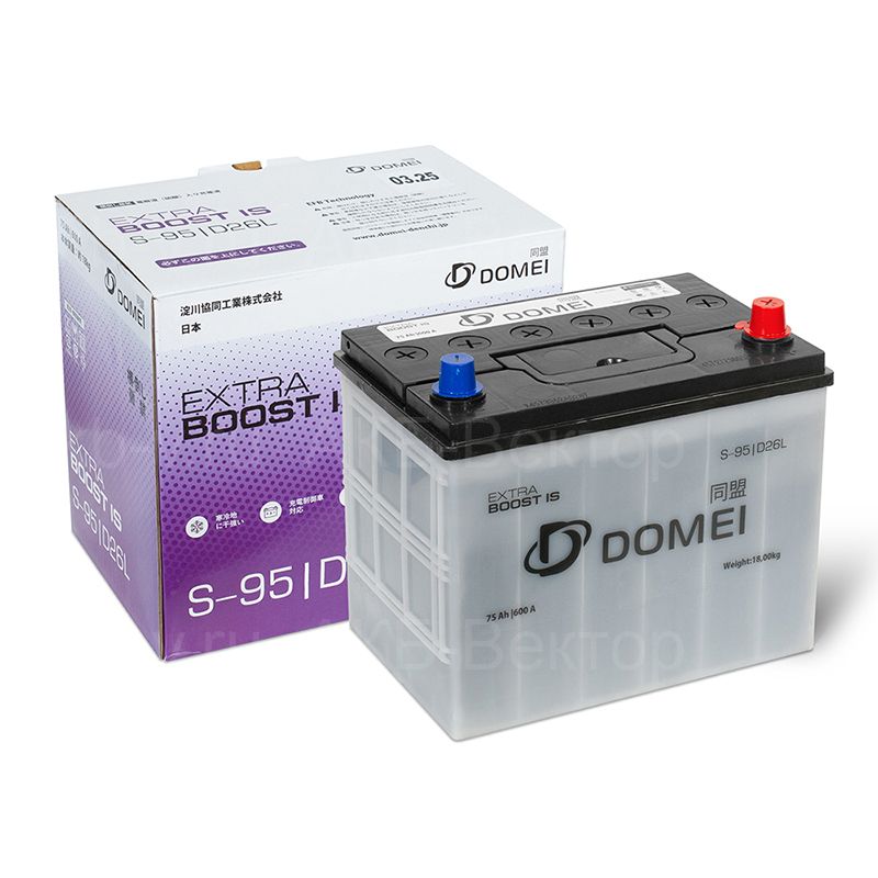 АКБ DOMEI EFB Extra BOOST Q-95/D26L 75ач 700А Япония