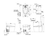 Унитаз приставной TOTO NEOREST CS921PVT#NW1 схема 2