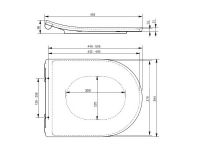 Сиденье для унитаза c плавным опусканием TOTO NC TC514G схема 2