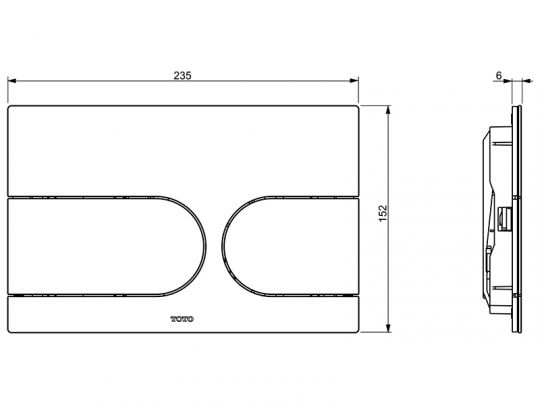 Клавиша смыва TOTO NEOREST WX2 MB177EM#S схема 2 Клавиша смыва TOTO NEOREST WX2 MB177EM#S схема 2