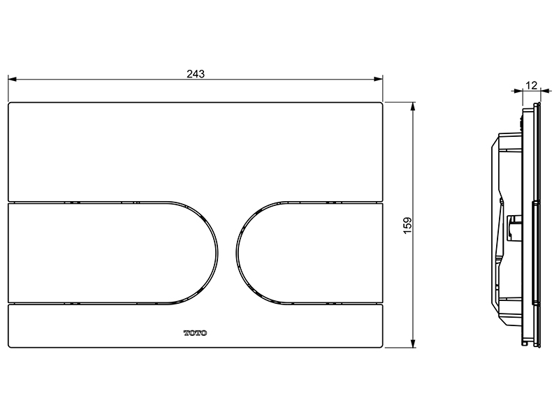 Клавиша смыва для унитаза TOTO WASHLET MB175M#SS ФОТО