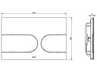 Клавиша смыва для унитаза TOTO WASHLET MB175M#SS схема 2