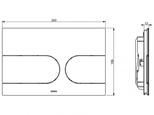 Клавиша смыва для унитаза TOTO WASHLET MB175M#SS схема 2