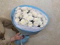 Букет из 7-ми махровых хризантем