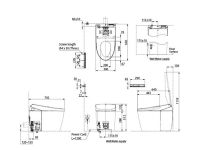 Унитаз приставной TOTO NEOREST CS921VT#NW1 схема 2