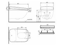 Сиденье-биде с дистанционным управлением TOTO NEOREST WX1 TCF95180GEU схема 2