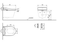 Электронное сиденье-биде TOTO RG TCF34270GEU схема 2