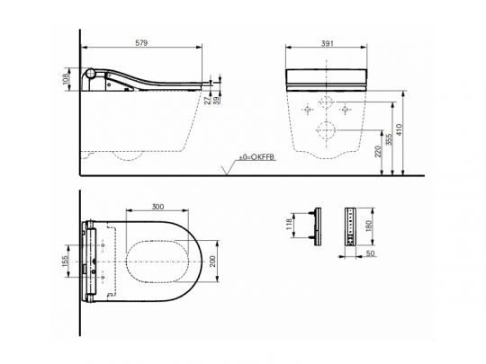 Сиденье-биде с дистанционным управлением TOTO RW TCF801CG#NW1 схема 2 Сиденье-биде с дистанционным управлением TOTO RW TCF801CG#NW1 схема 2