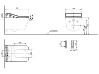 Сиденье-биде электронное с пультом TOTO SW TCF803CG схема 2 Сиденье-биде электронное с пультом TOTO SW TCF803CG схема 2