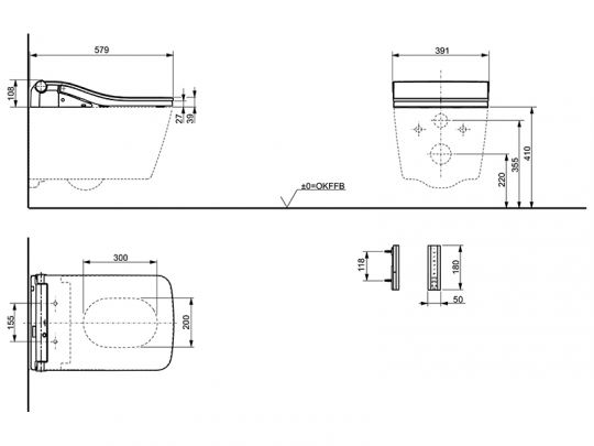 Сиденье-биде электронное с пультом TOTO SW TCF803CG схема 2 Сиденье-биде электронное с пультом TOTO SW TCF803CG схема 2