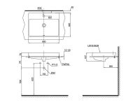 Раковина полувстраиваемая TOTO CONTEMPORARY L1616C 60х46 см схема 2