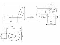 Унитаз подвесной для WASHLET SX TOTO SW CW522ERY#XW схема 2