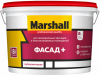 Краска Фасадная Marshall Фасад Плюс 2.5л Белая, Глубокоматовая, Акриловая / Маршалл