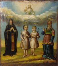 Икона Иаков и Иоанн Менюжские (рукописная)