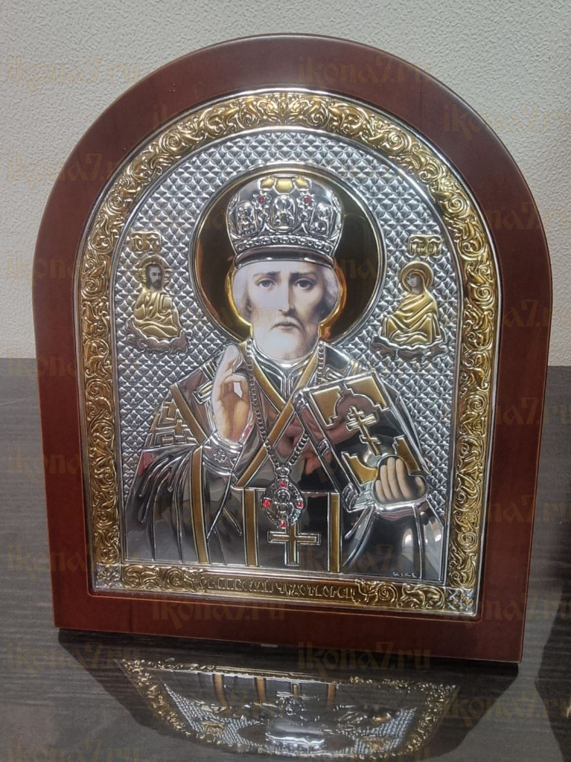 Николай Чудотворец  с деревянной рамой