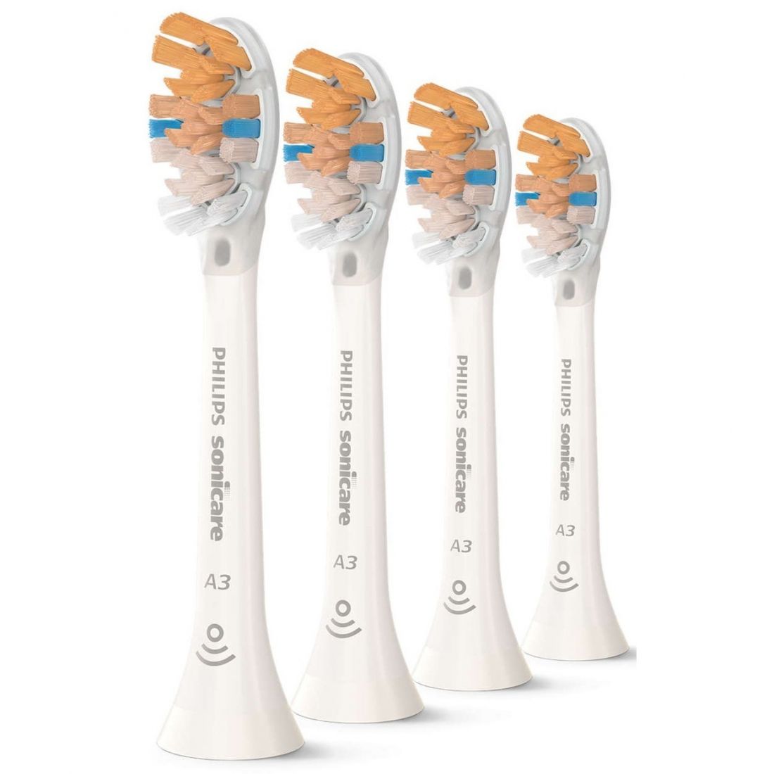 Насадка для зубной щетки Philips Sonicare A3 Premium All-in-One HX9094/10 (HX9094/65), белая, 4шт. средняя жесткость. ОРИГИНАЛ