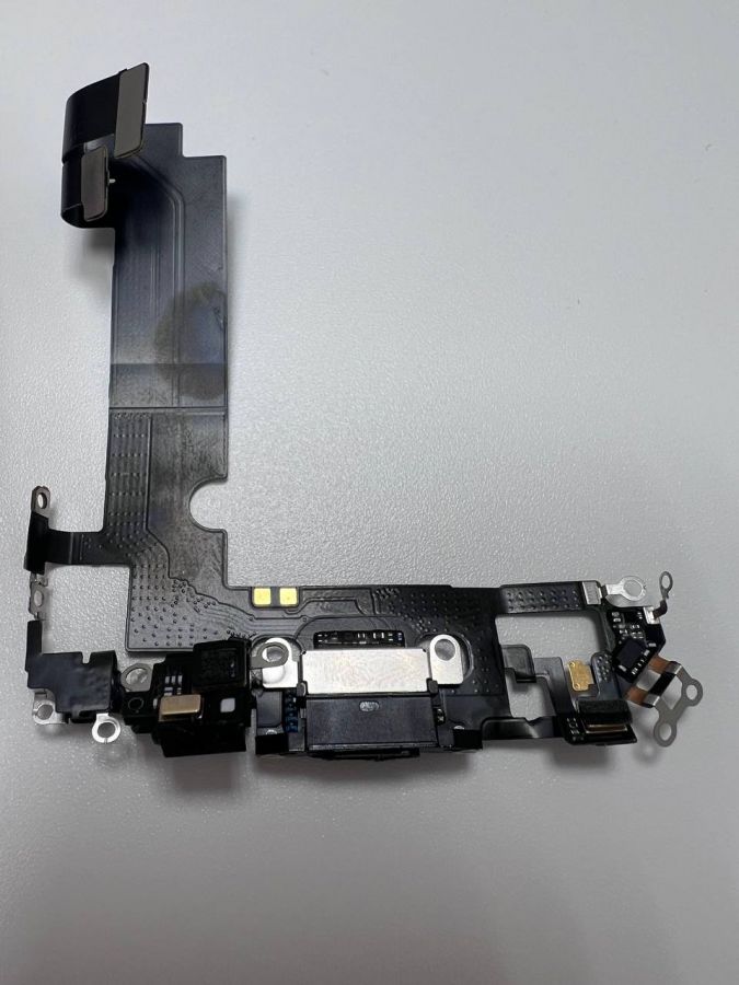 Apple iPhone 12 mini нижний шлейф с разъёмом зарядки оригинал с разбора (снятый) черный