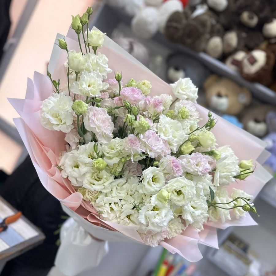 Монобукет из белых эустом  (от 25 шт)