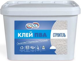 Клей ПВА Сагус Строитель 16кг для Строительных и Бытовых Работ, Без Резкого Запаха.