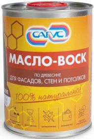 Масло-Воск Сагус 0.9л по Древесине, Глубокоматовая, для Фасадов, Стен и Потолков для Внутренних и Наружных Работ