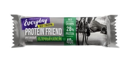 EVERYDAY PROTEIN FRIEND Батончик высокобелковый неглазирован. "Яблочный капкейк" п/п 40г