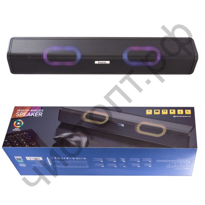 Колонка универс.с радио HOCO BS49 Черная (Bluetooth,FM,10W) Саундбар