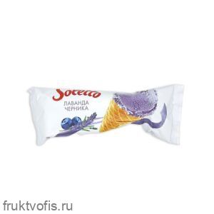 Мороженое рожок «Soletto Classico» слив.Лаванда/черника 75г/