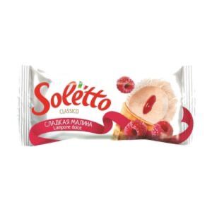 Мороженое рожок «Soletto Classico» слив.Сладкая малина 75г/