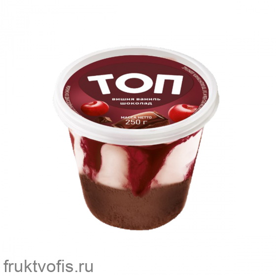 Мороженое «Биг ТОП» вишня/шоколад (пл/ст) 250г/«Санта Бремор» Беларусь