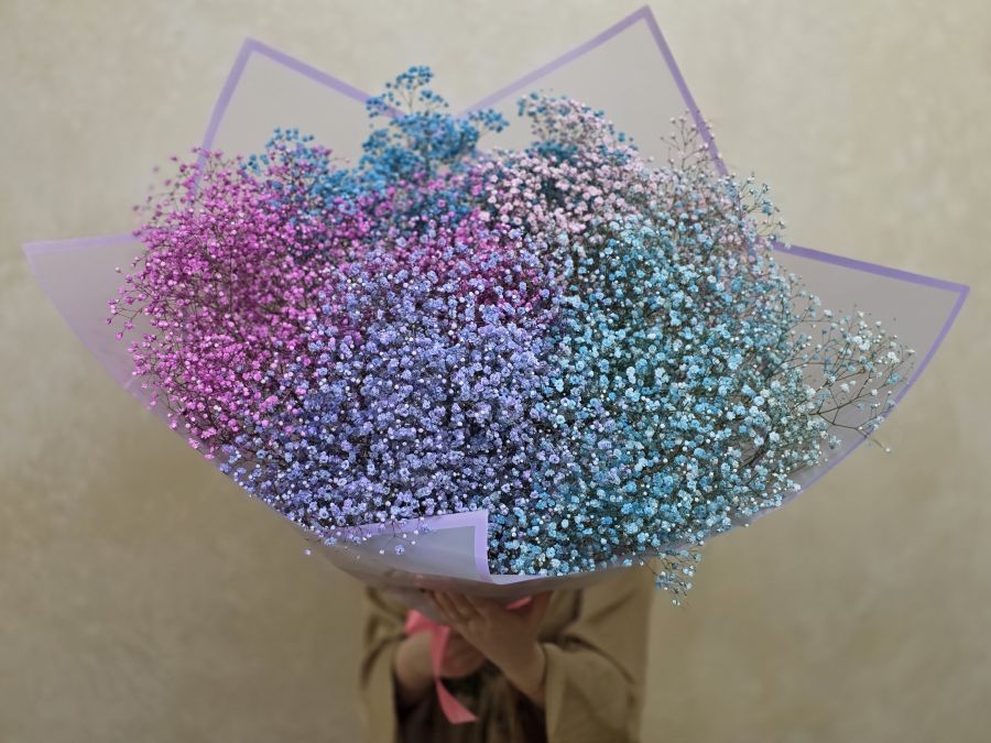 Большой букет из гипсофил