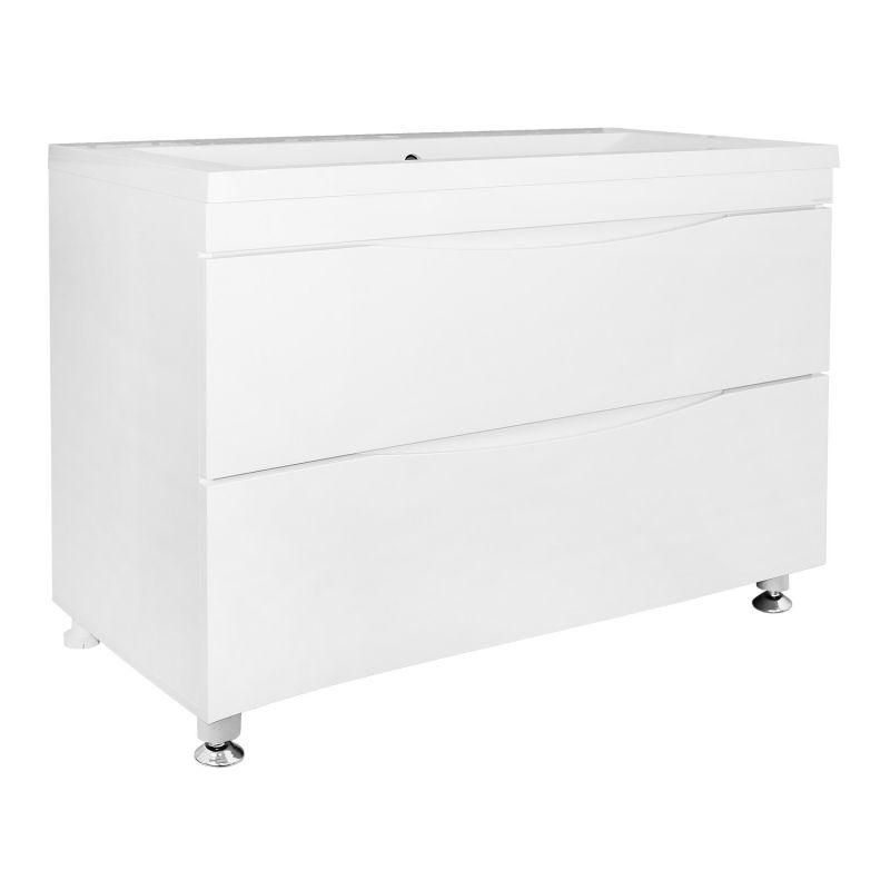Комплект Azario Тумба Эстима 100/2Н 995х450х850 напольная, с раковиной Астория 100, белый глянцевый CS00094590