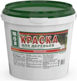 Краска для Деревьев Моя Краска 1.5кг Белая для Защиты Коры Деревьев и Кустарников