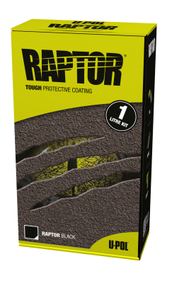 U-Pol RAPTOR 2K 3:1 (Колеруемый) Защитное покрытие повышенной прочности, в комплекте с отвердителем, 750 мл + 250 мл