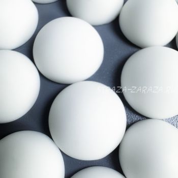Матовые Пластиковые Полубусины White 16 мм