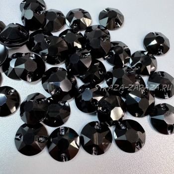 Глянцевые Пластиковые Пришивные Стразы Jet Сириус 10 мм