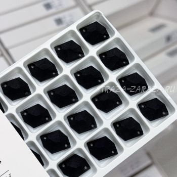 Матовые Пластиковые Пришивные Стразы Jet Космик 13*17 мм