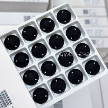 Матовые Пластиковые Пришивные Стразы Jet Сириус 14 мм