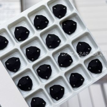 Матовые Пластиковые Пришивные Стразы Jet Триллиант 12 мм