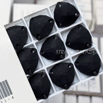 Матовые Пластиковые Пришивные Стразы Jet Триллиант 22 мм
