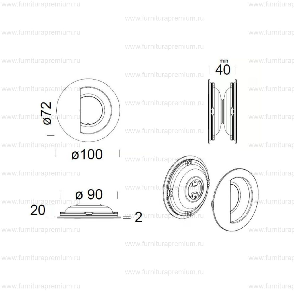 Ручка DND by Martinelli Interna для раздвижных дверей