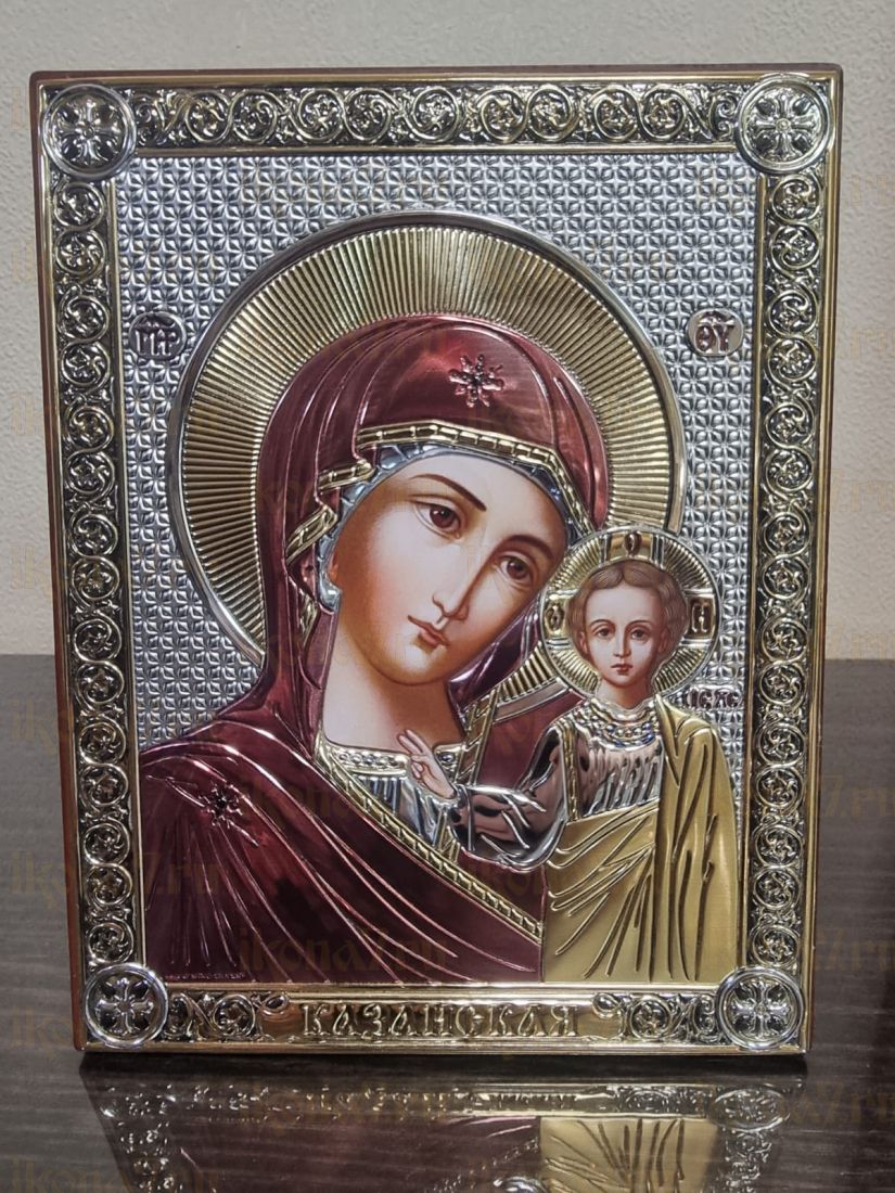 Казанская икона БМ цветная эмаль 14 х 18 см