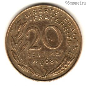 Франция 20 сантимов 1968