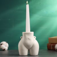 Подсвечник на 1 свечу TAKE IT EASY «Марта», керамика, белый глянец, 10?6?8 см
