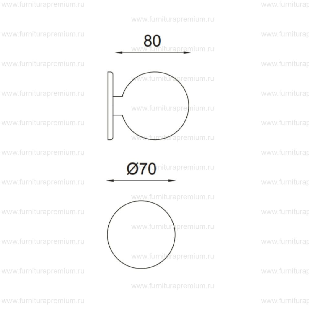 Ручка-кноб DND Sfera 1570 (Martinelli)