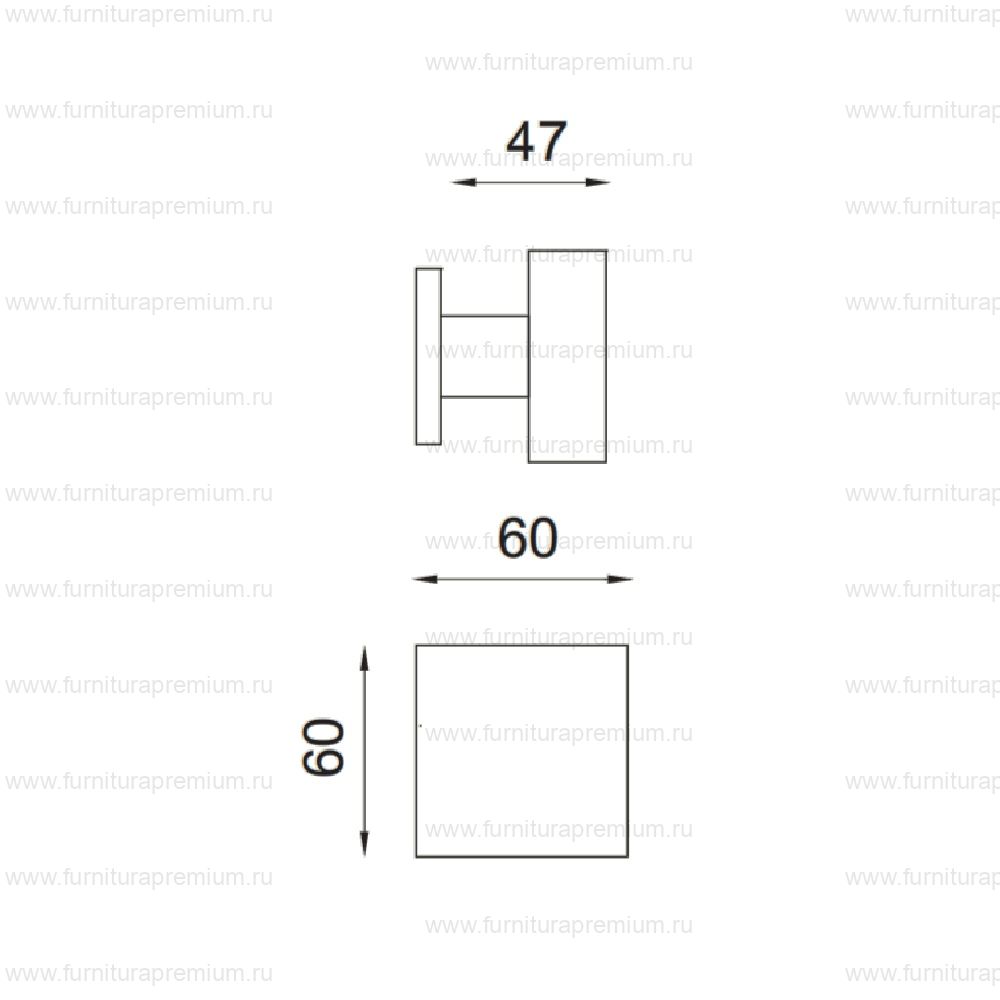 Ручка-кноб DND Quadro 1575 (Martinelli)