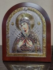 Семистрельная икона БМ с деревянной рамкой