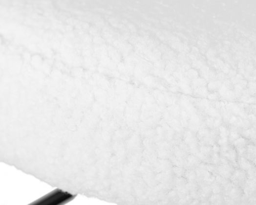 Табурет барный DOBRIN TEDDY BLACK (белый букле (13))