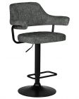 Стул барный DOBRIN CHARLY BLACK (серый твид (LEO11))