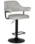 Стул барный DOBRIN CHARLY BLACK (светло-серый твид (LEO04))